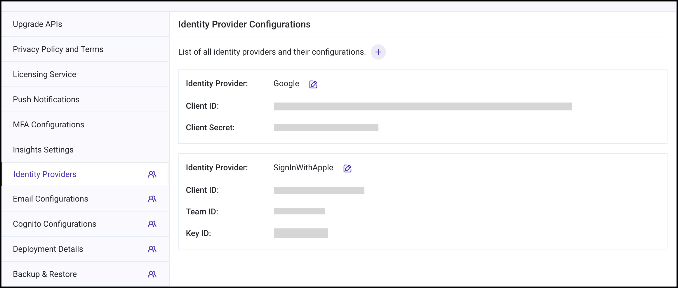 Identity Providers 