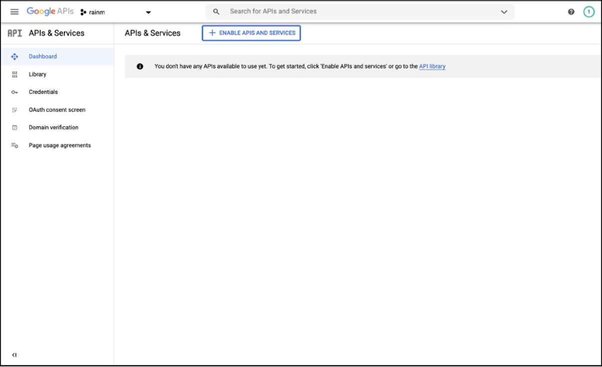 Google Developer Console 